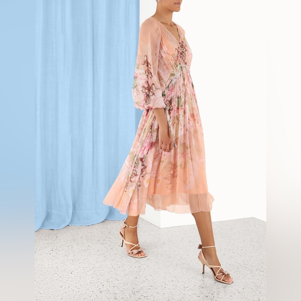 zimmermann dancer dawn midi dress size AU0/US4